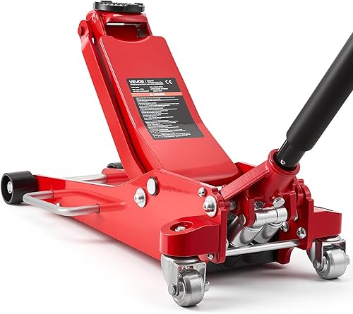 VEVOR Gato de piso de perfil bajo, capacidad de 3 toneladas (6614 libras), gato de piso de carreras de aluminio con bomba de elevación rápida de