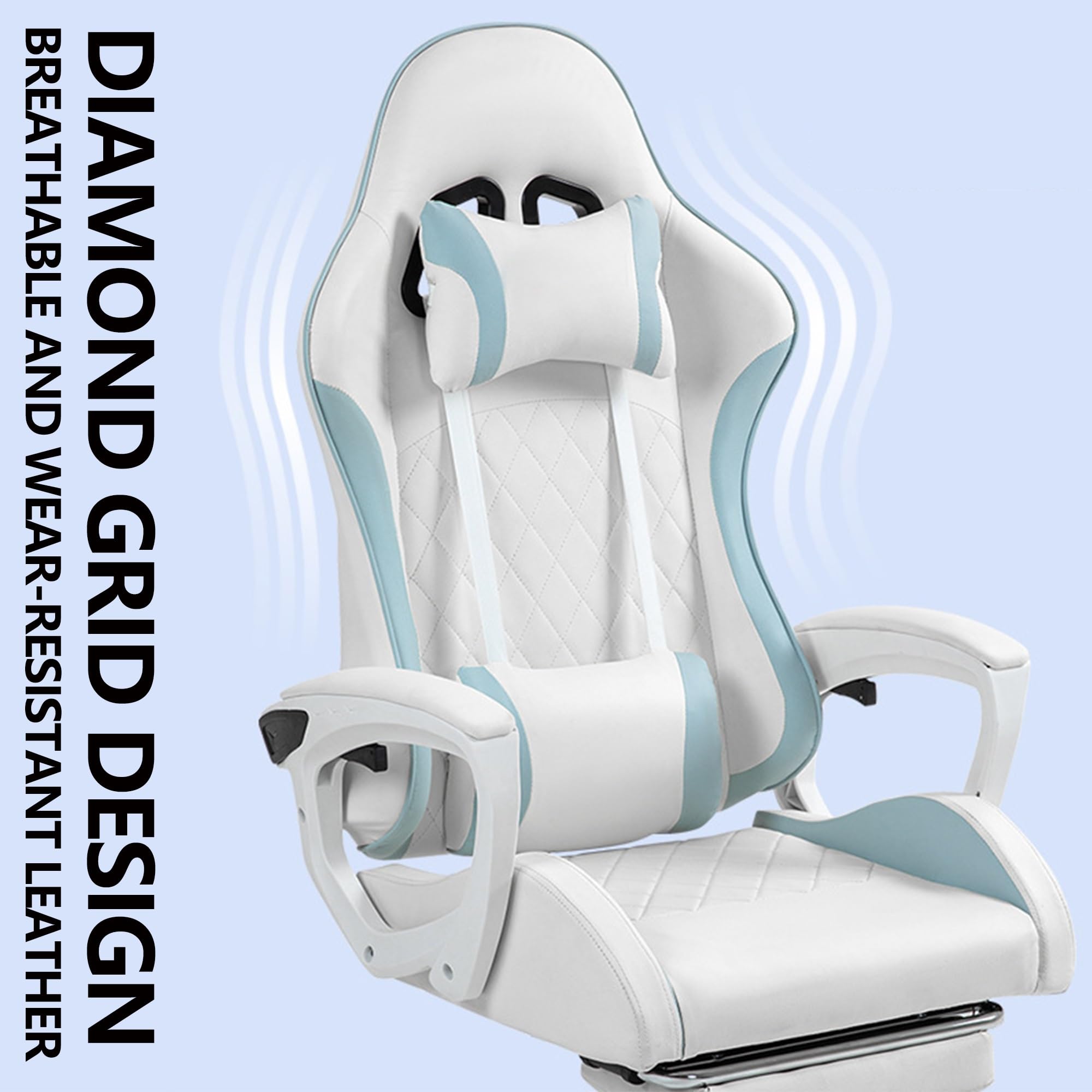 Ergonomiczne krzesło biurowe do gier, komputer domowy, krzesło bujane, obrotowe, regulowane podłokietniki, podparcie lędźwiowe, do domu, biura, nauki, pracy, do salonu, sypialni, hotelu