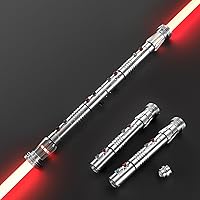 Vista 1 de DAMIENSABER Upgrade RGB3.0 Smooth Swing Light Saber Double Blades,Motion Control Dueling Light Saber 16 Sound Fonts Light Sabers with Infinite