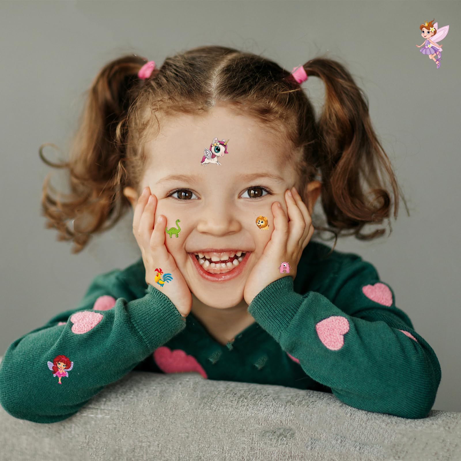 Fhlbestyu Tatuajes Temporales Niños 350+, Tatuajes Niñas Unicornio Sirena Mariposa Regalo de Decor Fiesta Para Niños Tattoos Infantiles Regalos de Fiesta Cumpleaños Impermeables