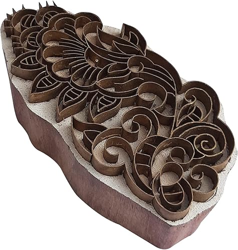 Royal Kraft Sellos de madera de latón para impresión en bloques en arcilla, cerámica, tela BHAtag001