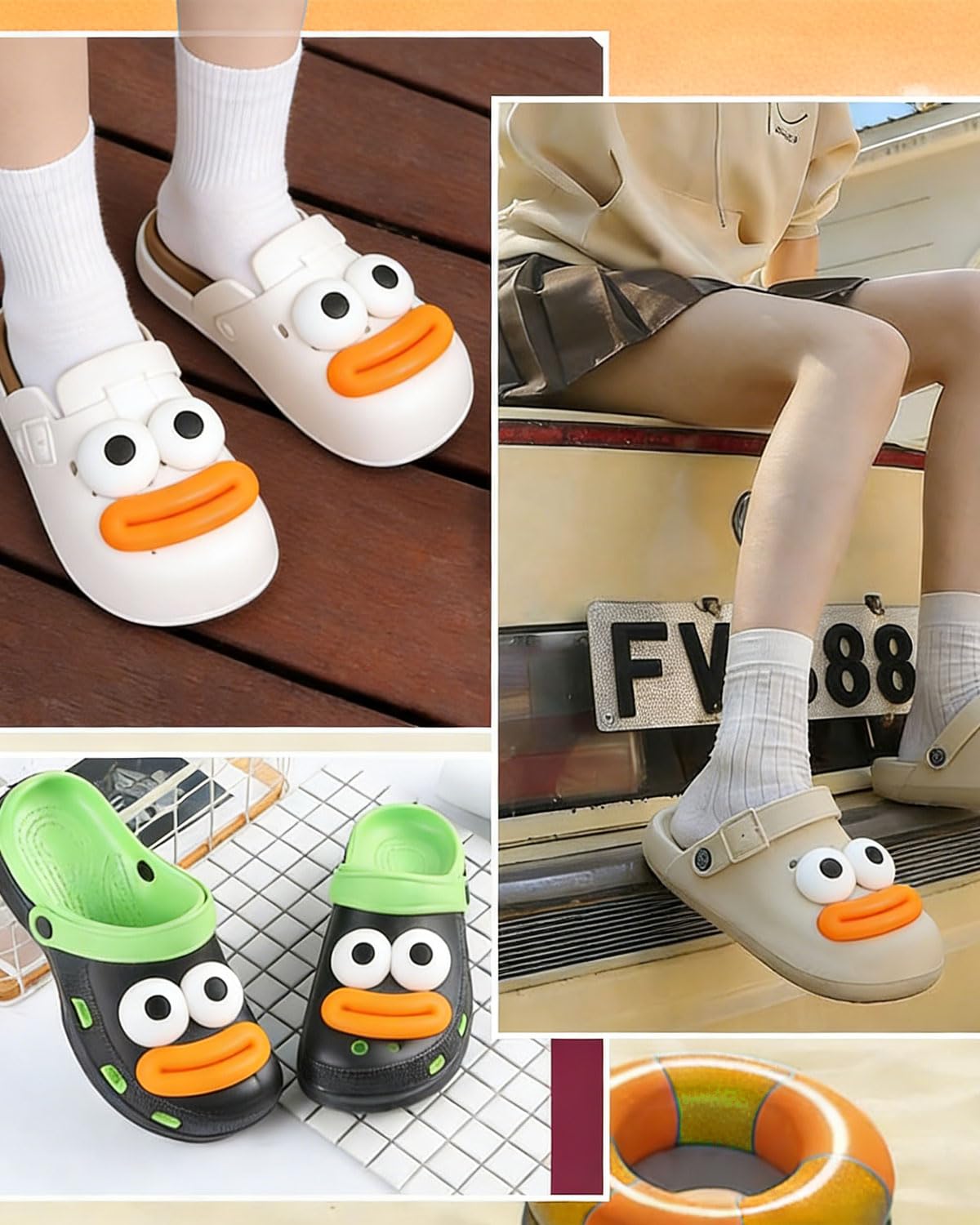 Adornos ​para Zapatos, 4 piezas Lindo Pins para Crocs Shoe Charms Diy Clog Sandalias Accesorios Mujeres Jóvenes