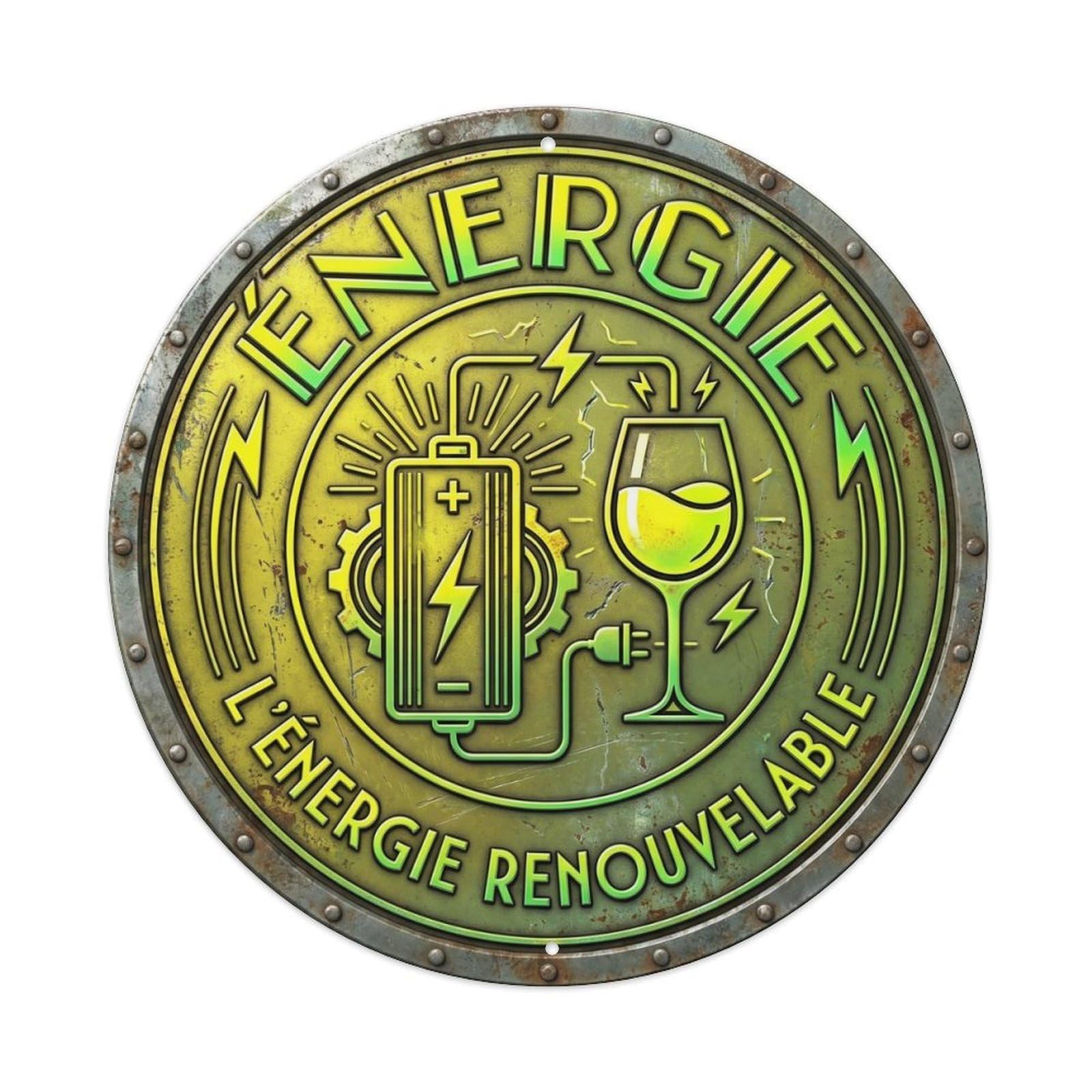 Energy Humorous Tavern Energy Metal Tin Sign