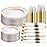 WELLIFE 210PCS Clear-Gold Plastic Plates - Dinnerware Sets for 30 Guests - 60 Disposable Plates, 90 Plastic Silverware, 30 Cups, 30 Napkins for Party