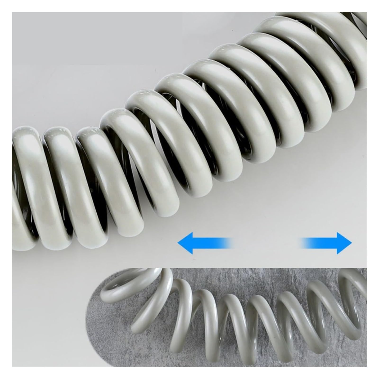 Tubo dell'Acqua da 2/3/4 m, ugello for Bidet, Flessibile, Molla, ugello for Doccia, Tubo Flessibile, Linea telefonica, Accessori for Il Bagno(3M,5PCS)