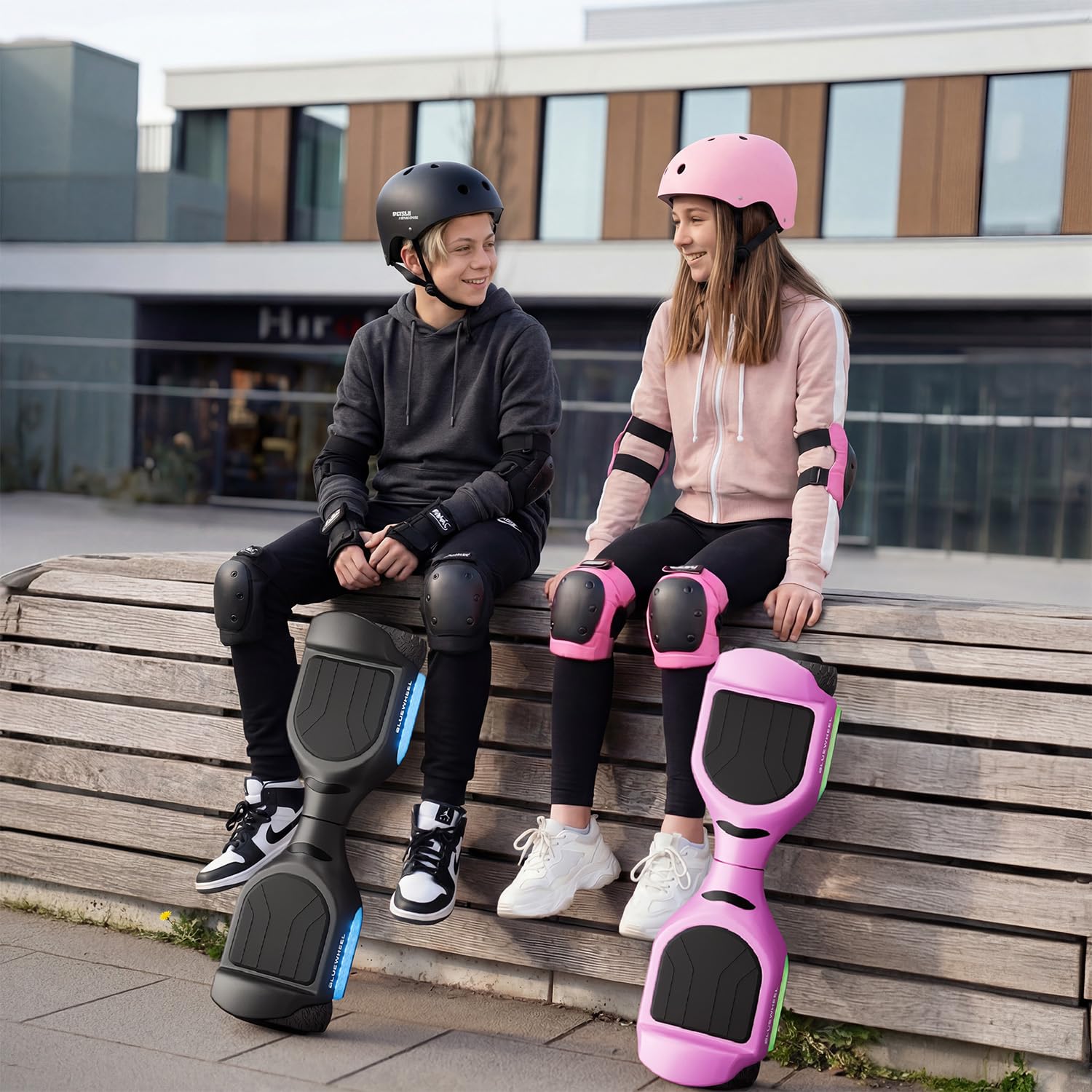 Bluewheel 6,5" Premium Hoverboard HX720 Hoverboard – Bluetooth Lautsprecher, starker Dual Motor, ideal für Kinder & Erwachsene, deutsche Qualitätsmarke