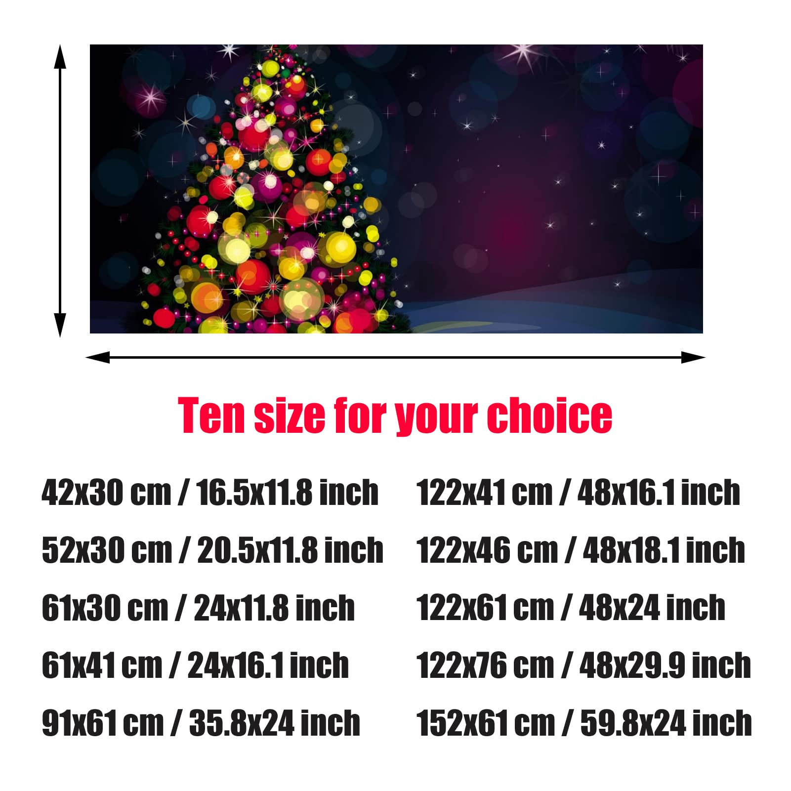 BAHULA Aquarium Hintergrund Aufkleber - 3D Weihnachtsmotiv 122x46cm PVC