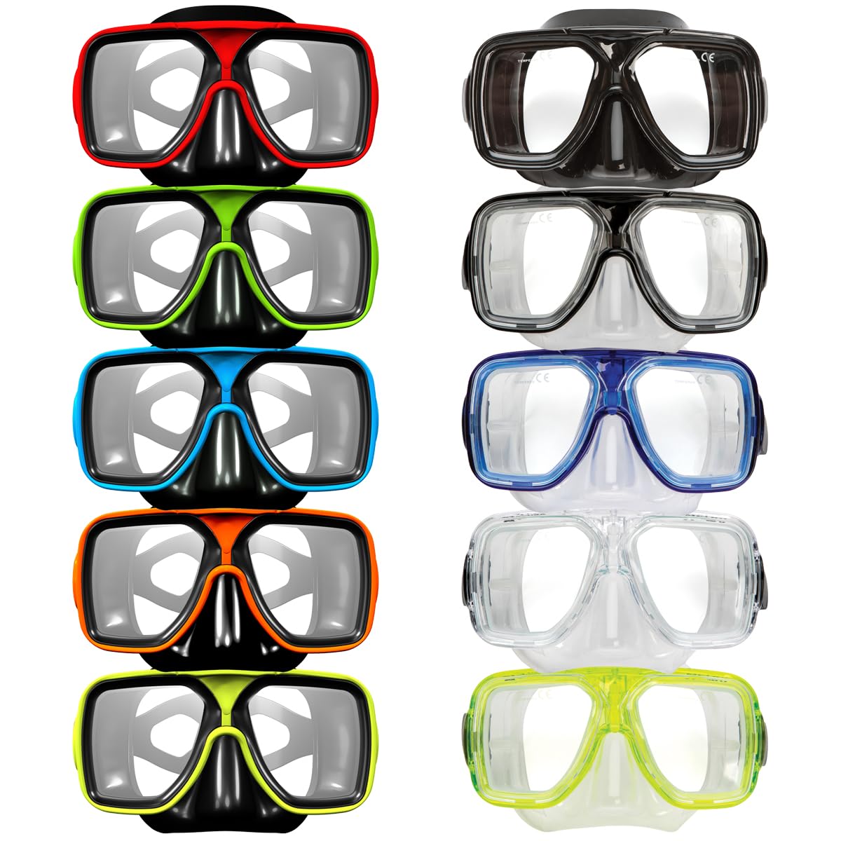 XS Scuba Metro Mask - Black Silicone/Green