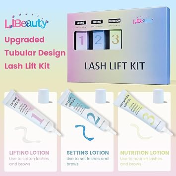 Libeauty Lash Lift Kit 10ml Eyelash Lift Kit & Brow Lamination Kit with Lash Lift Balm, Tubular Precision Design for Easy At-Home or Salon Use