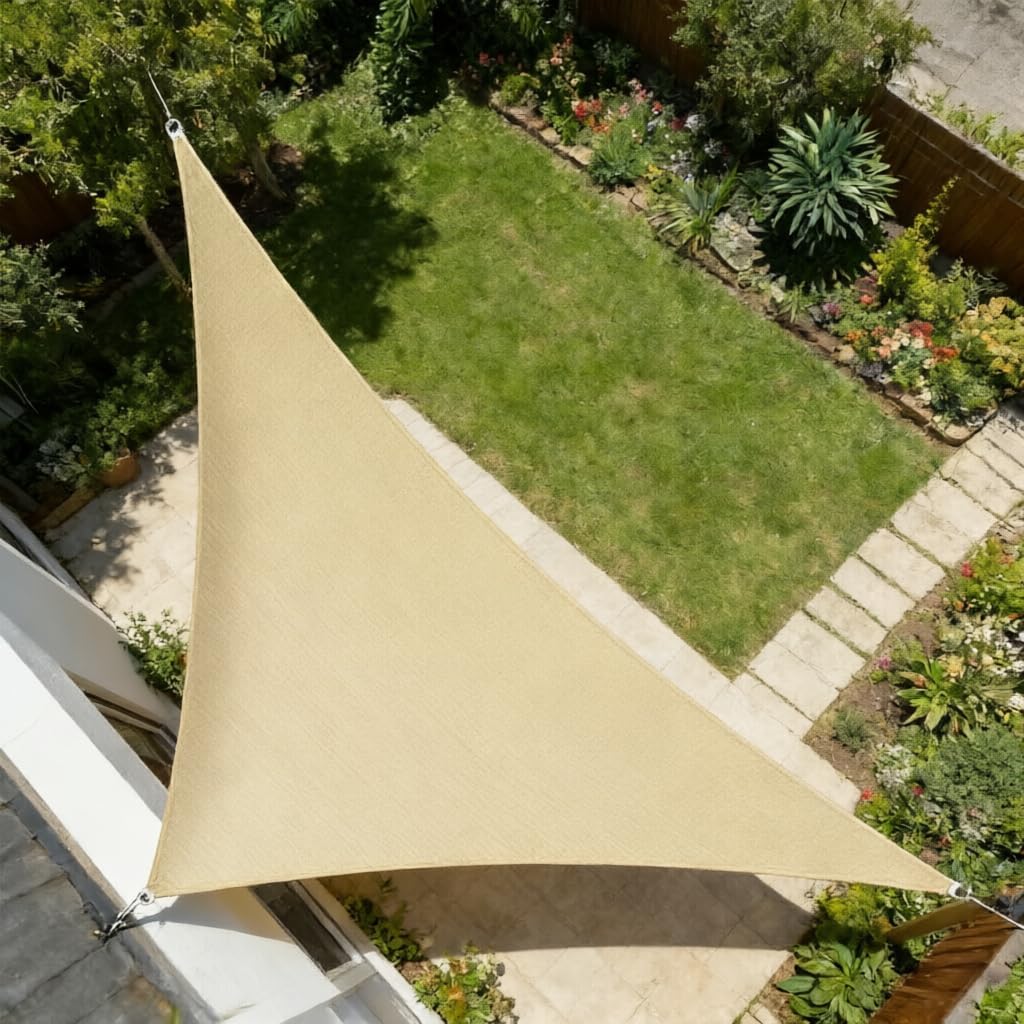 12' x 12' x 17' Right Triangle Sun Shade Sail Canopy (Cadet Blue) - UV Block for Patio and Outdoor