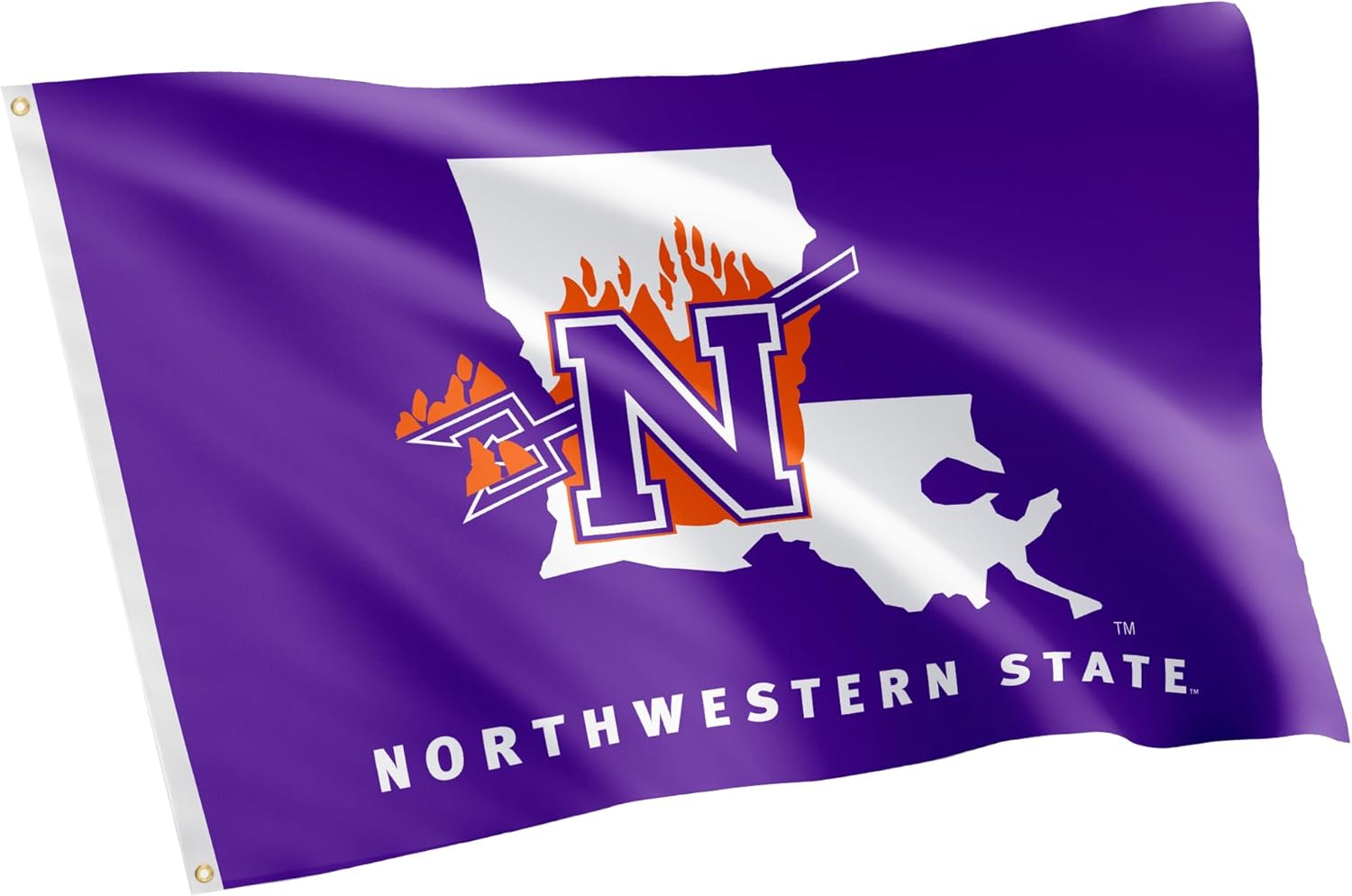 Desert Cactus Northwestern State University NSU Flag - 3 x 5 Feet Demons Banner, Indoor/Outdoor Durable Fabric, 100% Polyester Design (Style 2a)