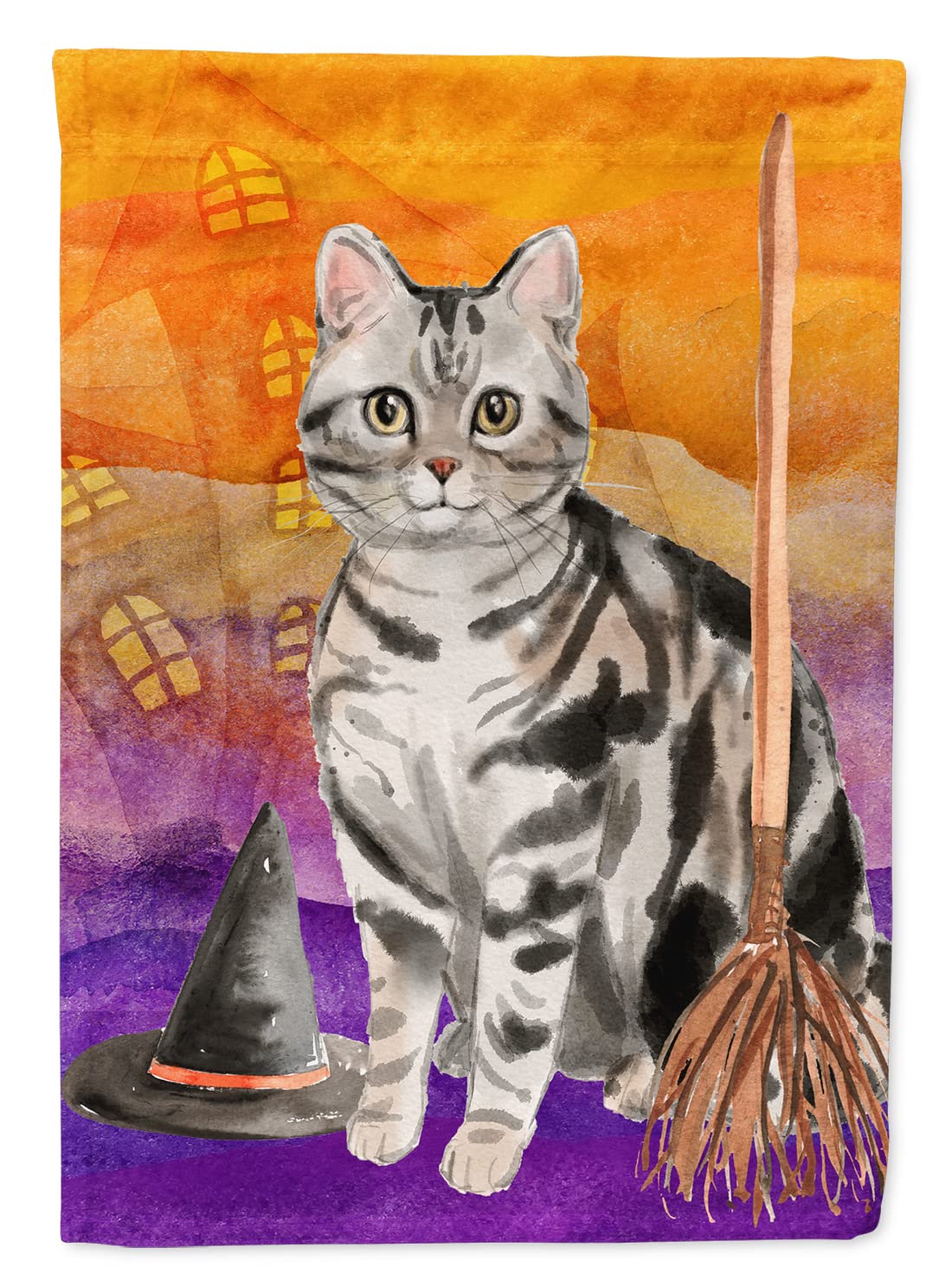 Drapeau American Shorthair Halloween Caroline's Treasures grand pavillon de maison en toile imprimée