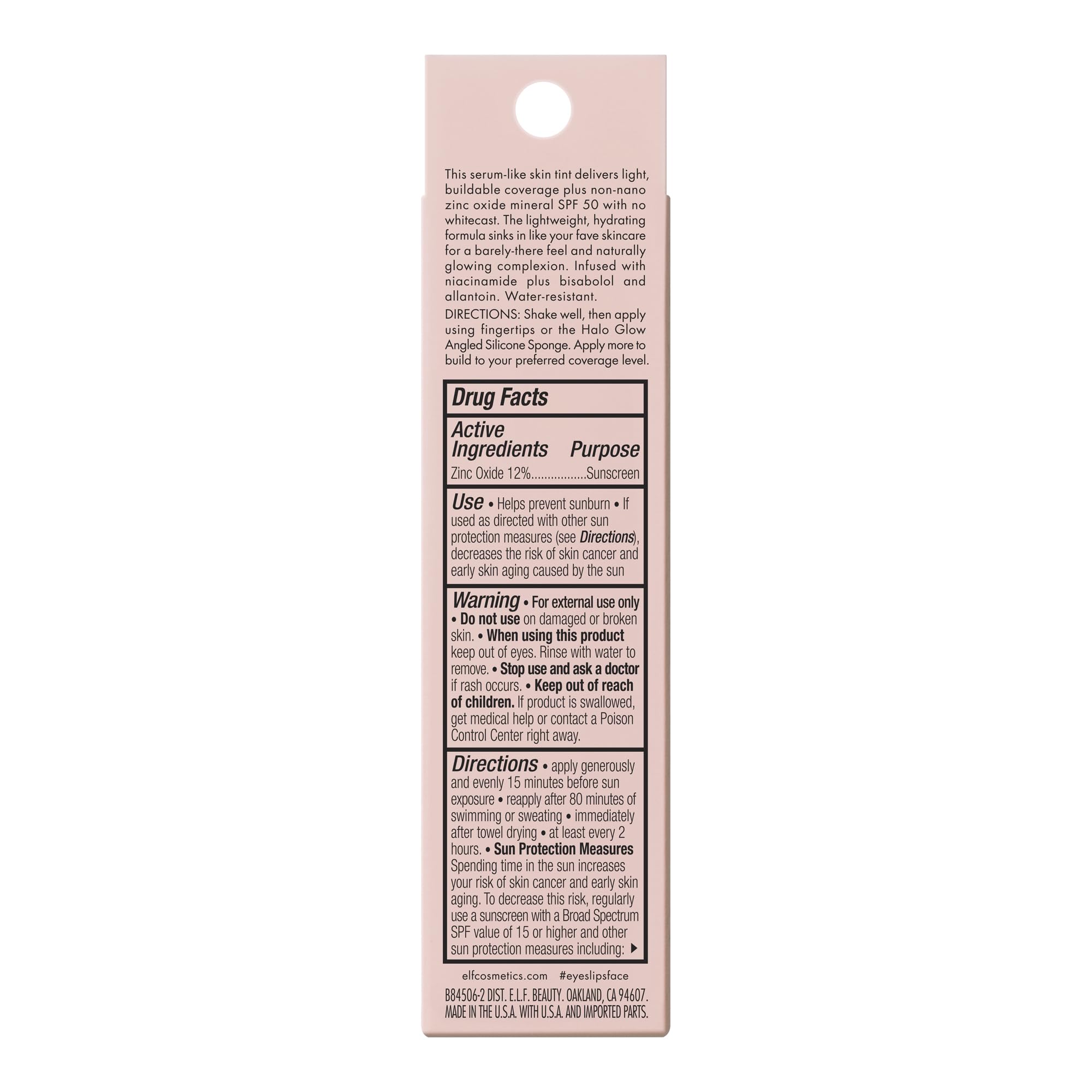 e.l.f. Halo Glow Skin Tint SPF 50, Tinted Moisturiser for Light Buildable Coverage, Creates A Natural Glow - Image 2
