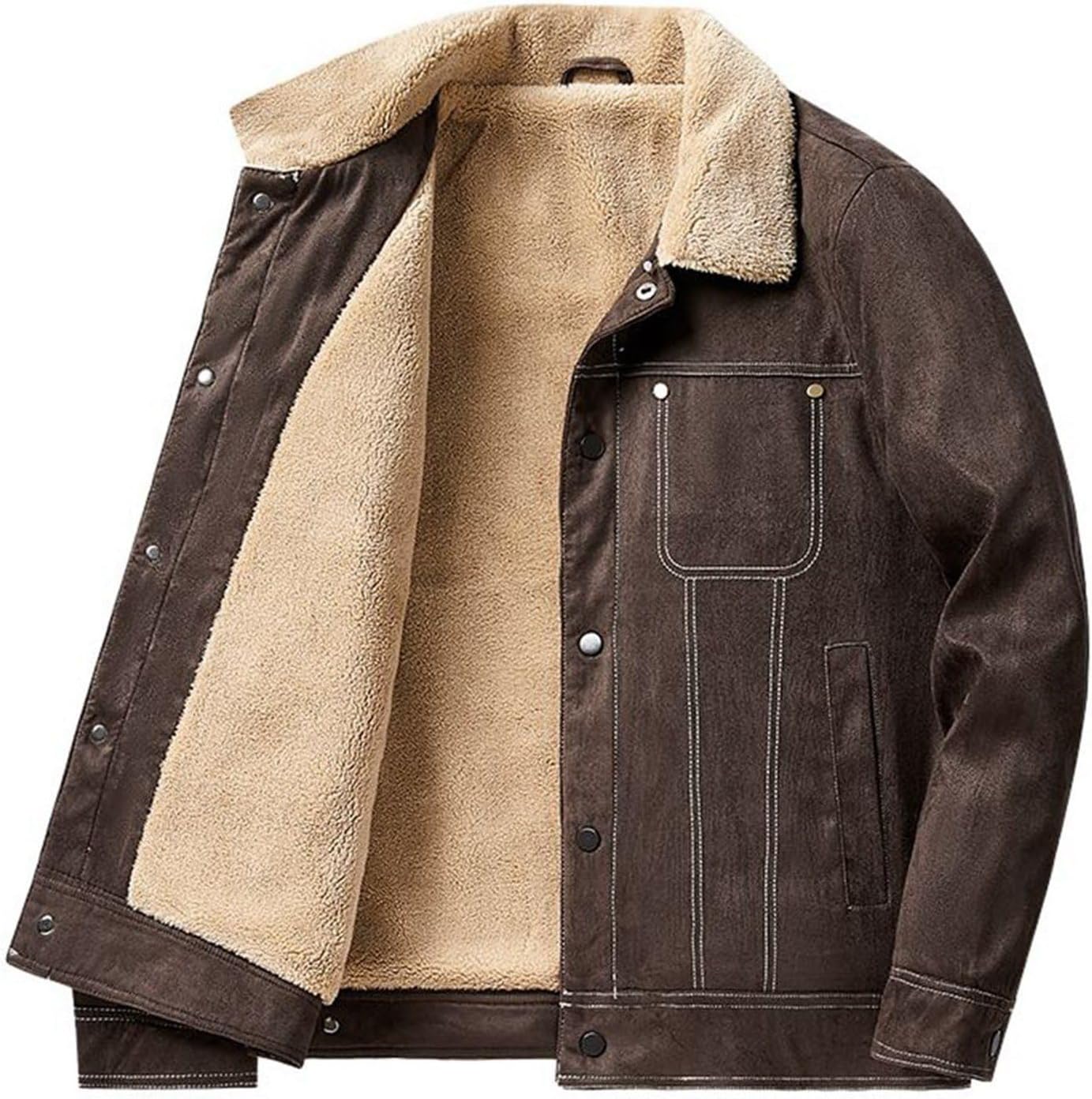 Amazon | [BAGAD] ムートンコート 4xl ジャケット メンズ