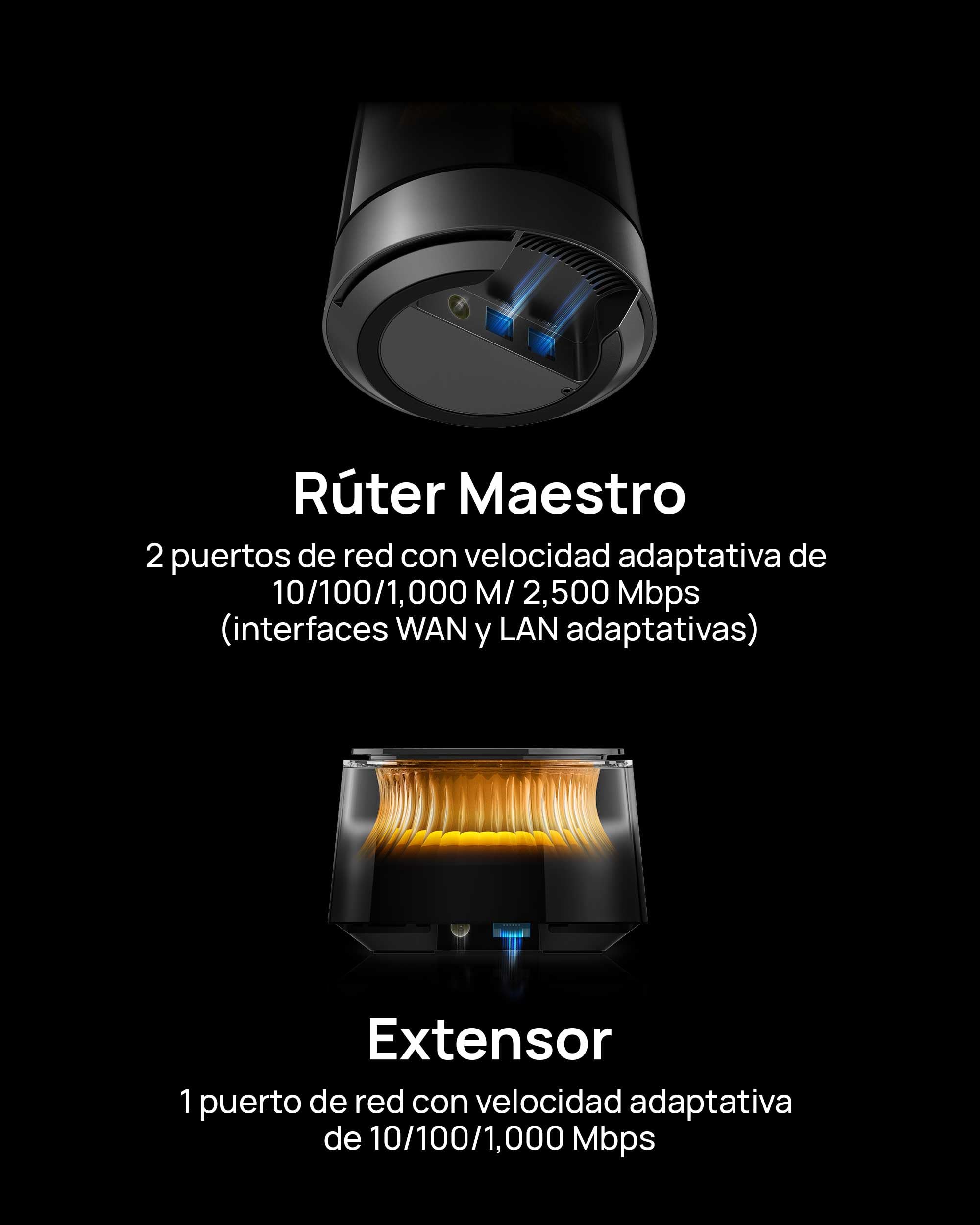 HUAWEI WiFi Mesh X3 Pro Suite Router, WiFi 7 BE3600 de Doble Banda, Cobertura para Todo el Hogar Roaming Fluido, Configuración Fácil, Control Parental, Gaming, para 3-4 Habitaciones, Negro