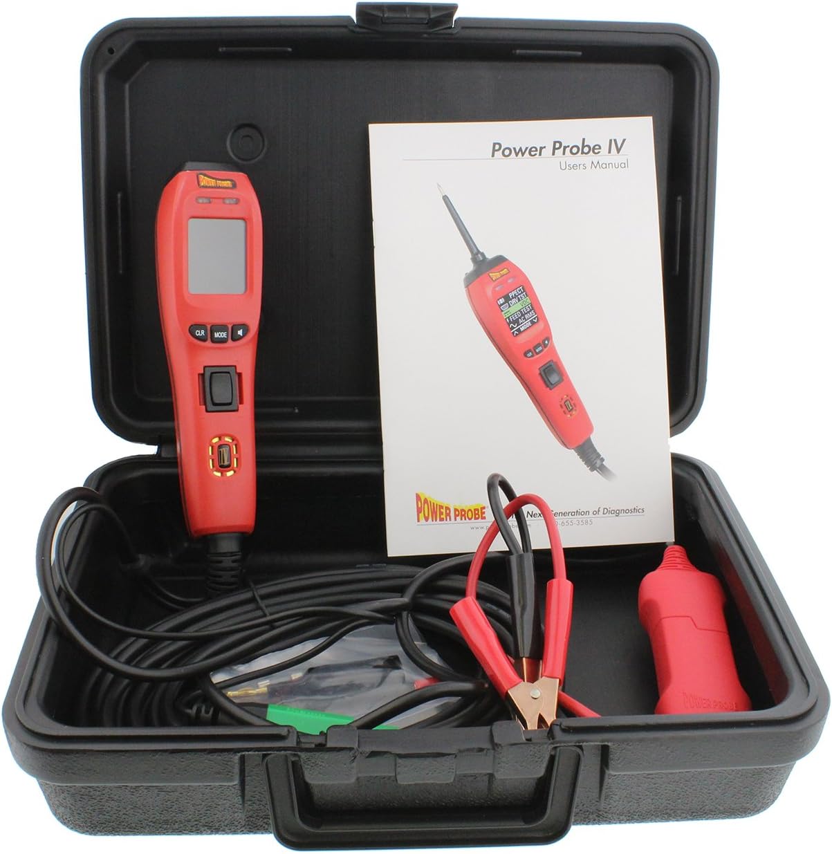 パルセイド POWER PROBE IV ケースとAcc レッド (PP401AS) [車診断テストツール デジタルボルトメーター ACDC 電流抵抗サーキットテスター 燃料インジェクター