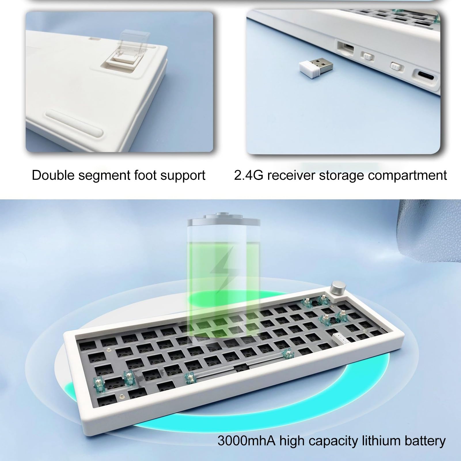 yasuiyo_yasuiyo　QUICK EASY QE5 Board QISUO Mechanical Board 84 s 2.4G+BT5.0+Type-C 3