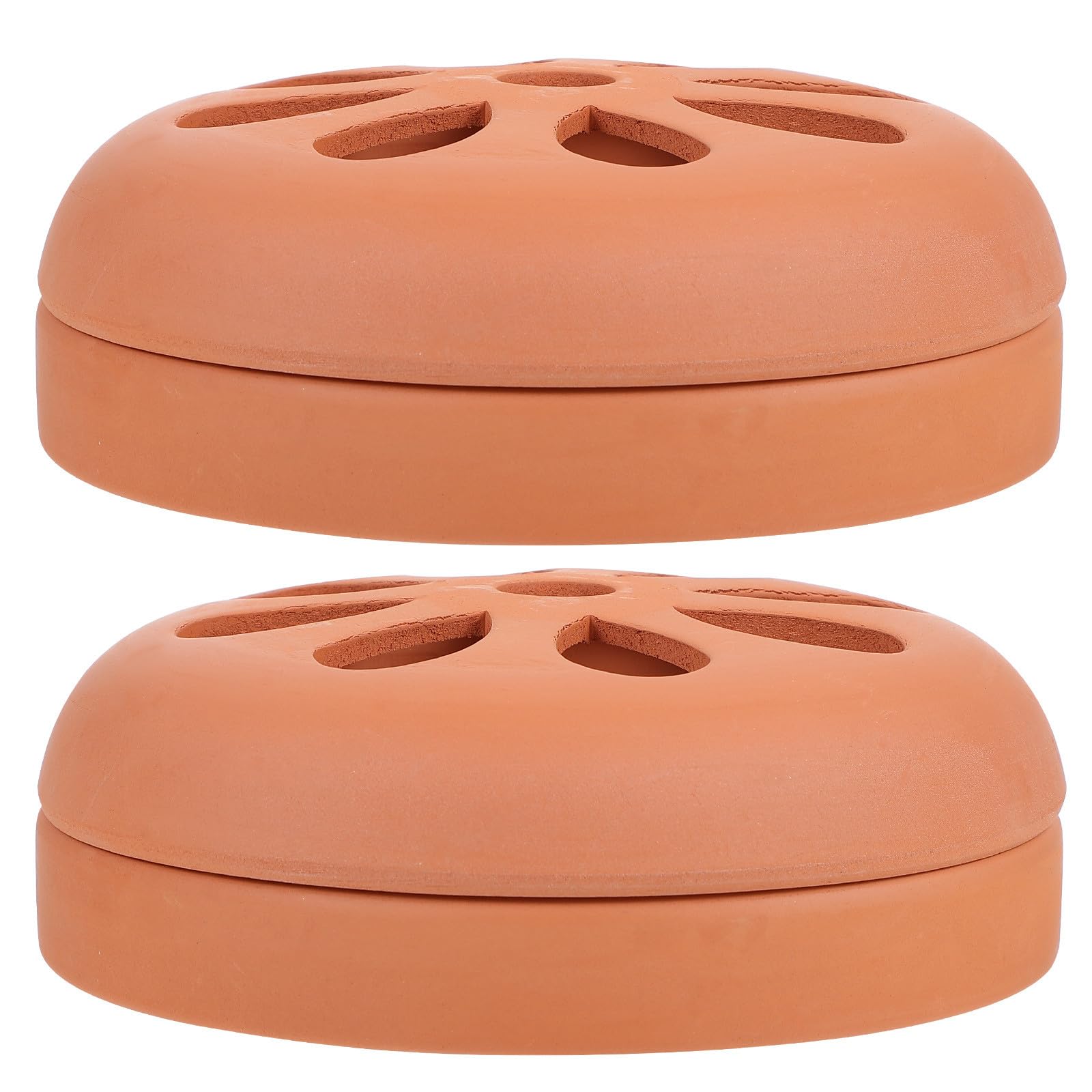 SHERCHPRY Porta Zampirone in Terracotta Coperchio Traforato, Bruciatore per Zampironi 2 Pezzi, Design Semplice e Duraturo, per Esterni come Patio