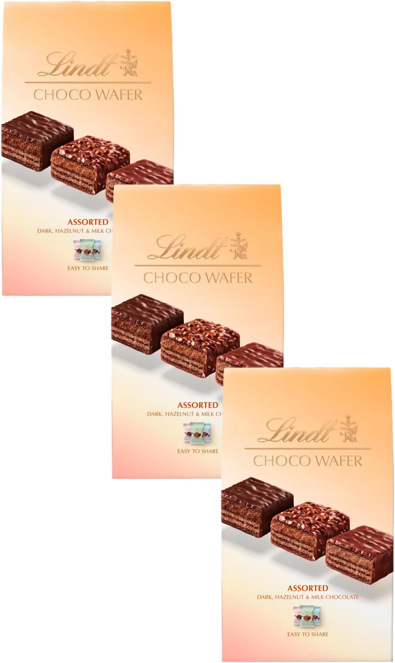 Choco Wafer Assorted Chocolate Box 135g | 10 Assorted Milk, Dark and Milk Hazelnut Choco Wafers |Gift Present Sharing Box for Him and Her |Mother's Day, Birthday, Celebration, Congrats, Thanks