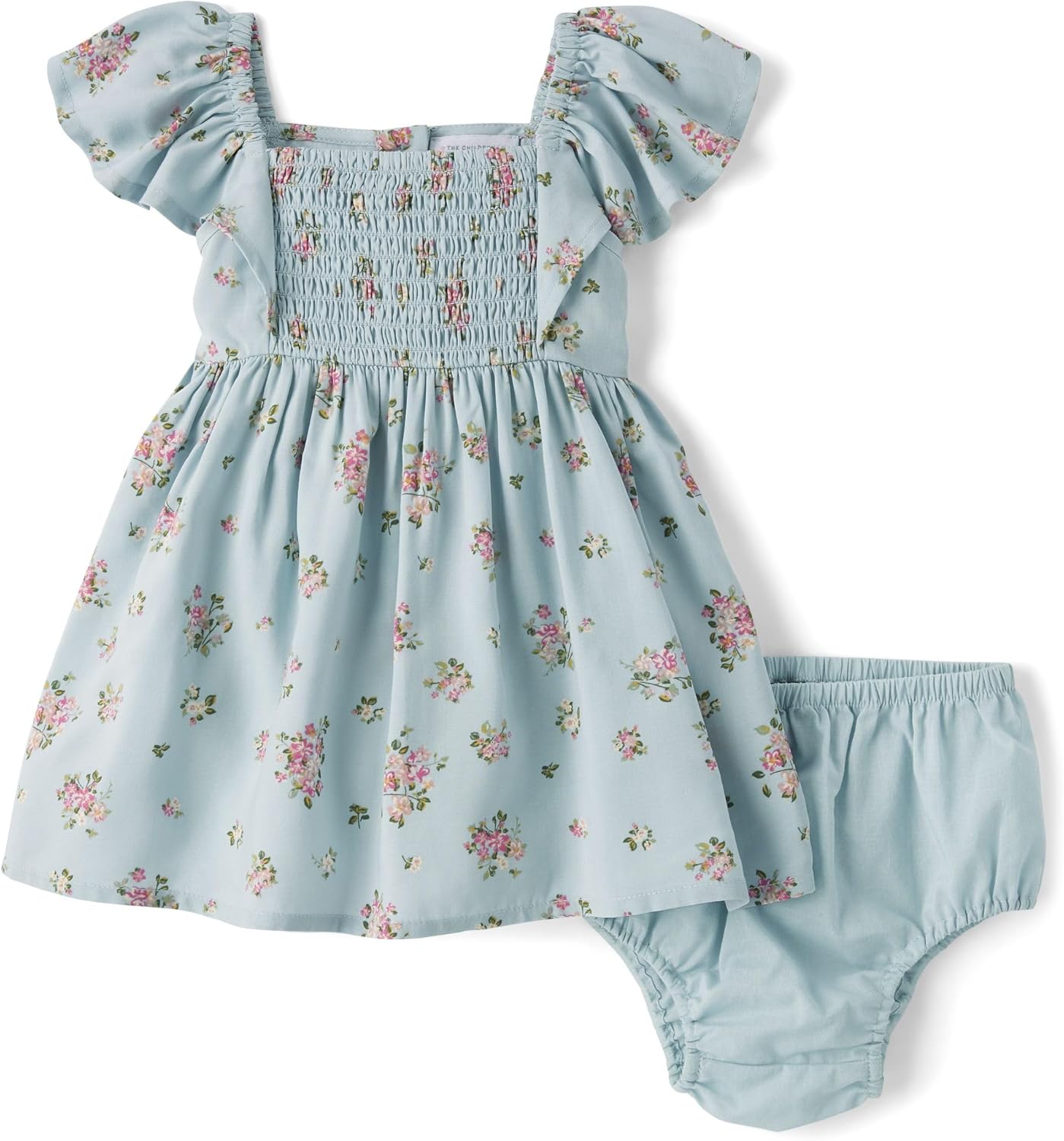 The Children's Place Baby-Girls and Newborn Short Sleeve Ruffle Dress