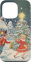 Vista 10 de iPhone 16 Vintage 1950s Nostalgia Christmas Snowflakes Christmas Tree Case