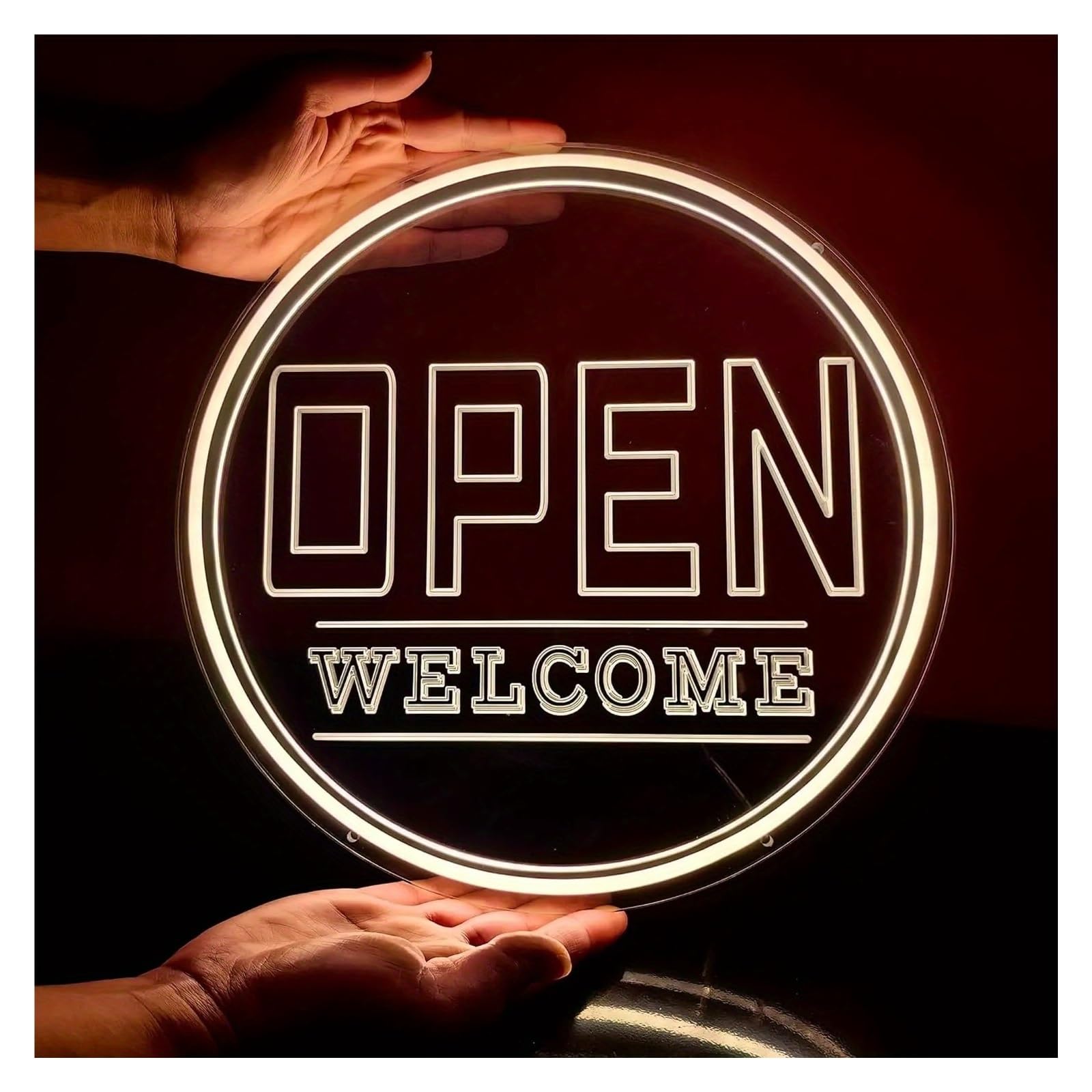 Zynther Neon lamp Open Welcome Neon Sign Decor for Dance Halls Shops Bars Salons Hotels Party Venues