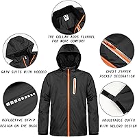 Vista 3 de JAEZZIY Trajes de lluvia para hombre impermeables