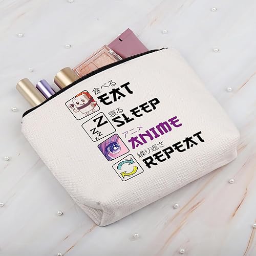 Miniatura 6 de BDPWSS Bolsa de maquillaje para amantes del anime Comer Dormir Anime Repeat Makeup Bag para fanáticos del manga japonesa, regalo, Sleep Anime Bag3