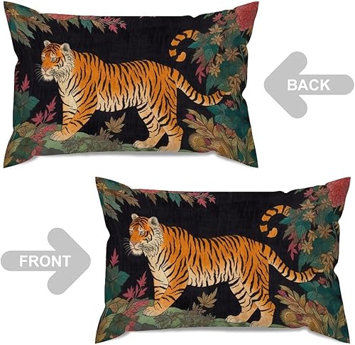 Vista 162 de ArogGeld Chinoiserie - Funda de cojín con estampado de leopardo y guepardo fucsia, con manchas de animales de vaca, color rosa oscuro, decoración