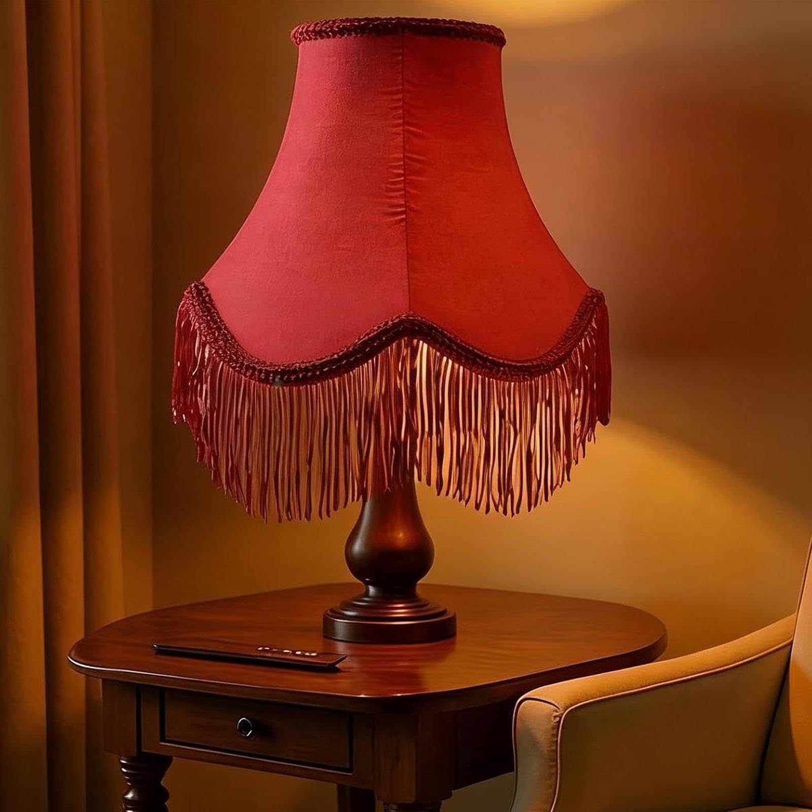 Paralume, Coprilampada, Decorazione per La Casa, Accessorio in Tessuto per Soggiorno, Cucina, Ristorante, Camera Da Letto, Stile Country, Nero