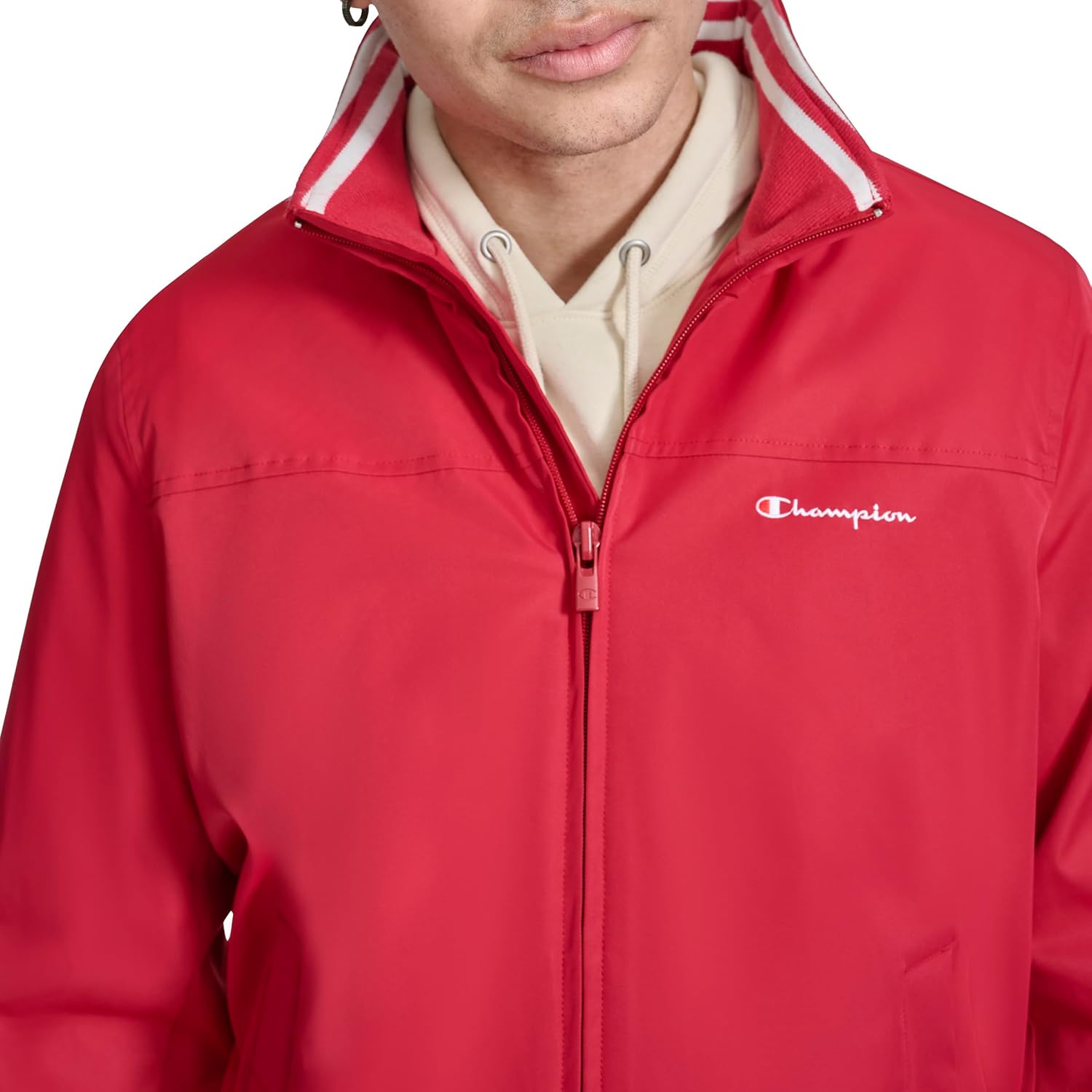 Champion Men's Water Resistant Varsity Bomber Jacket With Flex Stand Collar