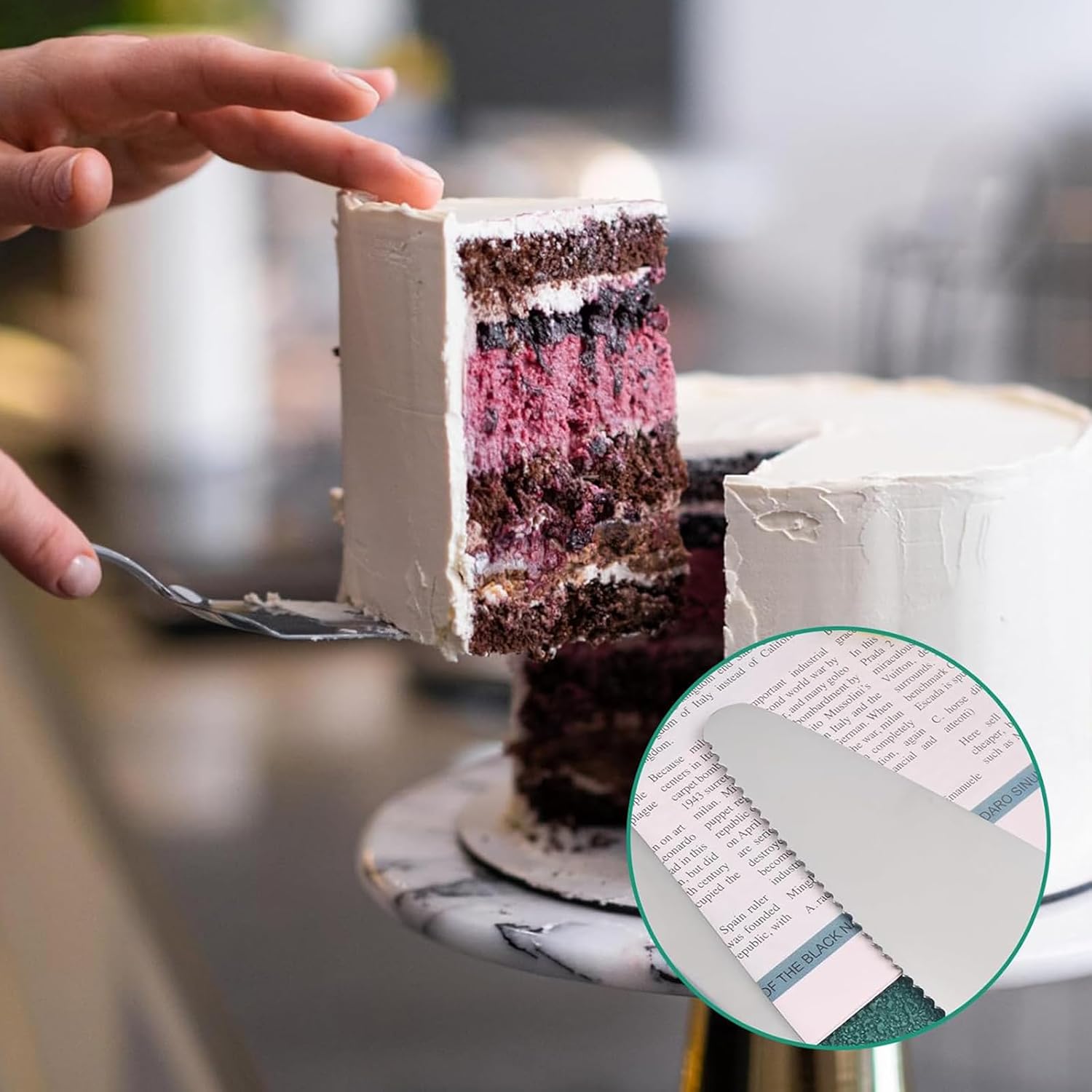 Wedding Cake Knife and Server Set Silver,Stainless Steel Cake Cutting Set,2Pcs Include Cake Cutter And Cake Server for Wedding, Birthday, Parties and anniversary, Dishwasher Safe