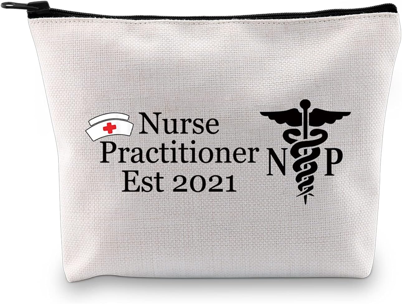 MBMSO New Nurse Practitioner Gifts NP Makeup Bag NP Est 2022 Nurse Gifts NP Grad Student Gifts Nursing Cosmetic Pouch (NP Est 2022 )