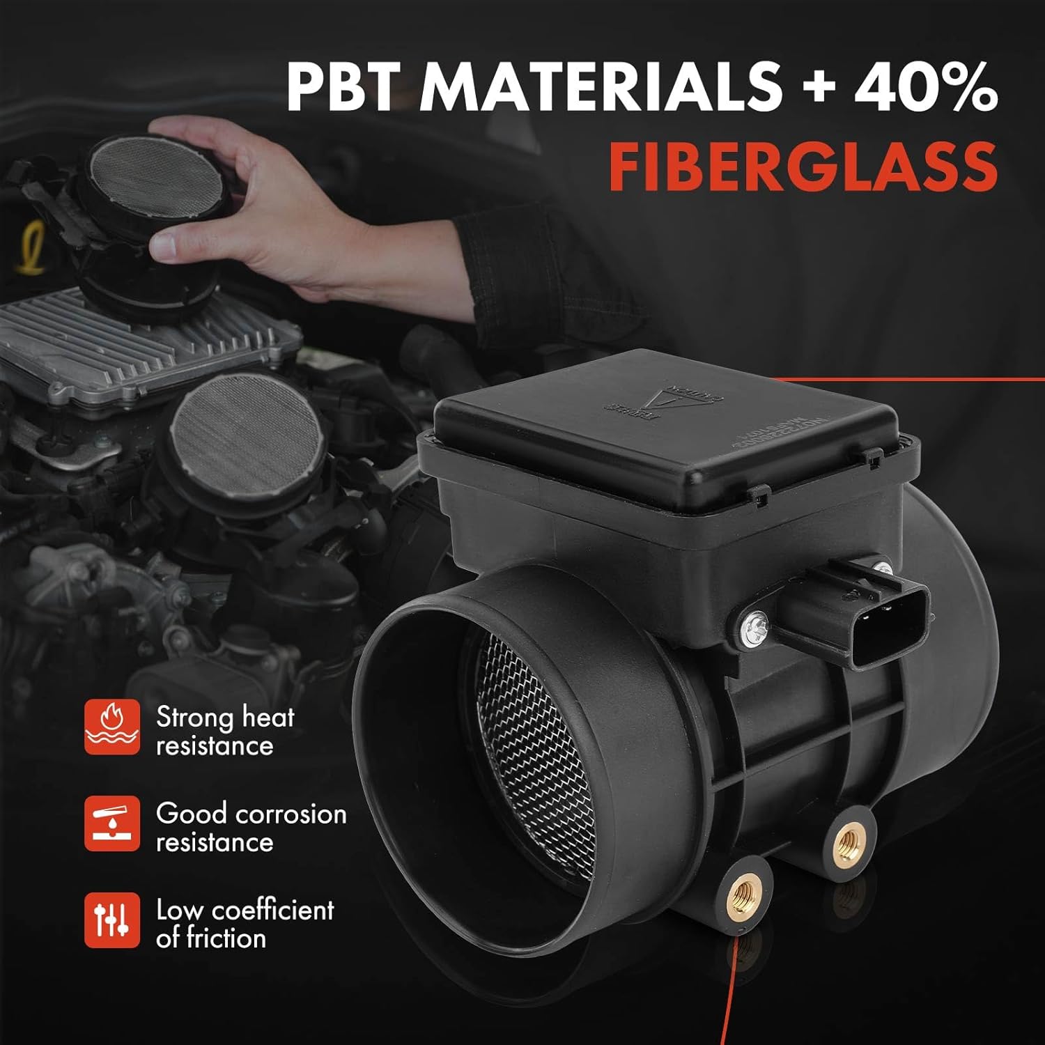 A-Premium Mass Air Flow Sensor Meter [3-Pins] Compatible with Mazda MX-6 1995-1997, 626 1995-1997, 2.0L 2.5L, Replace for# E5T51071