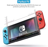 Vista 7 de Protector de pantalla para Nintendo Switch 2 unidades de vidrio templado POKANIC transparente HD transparente antiarañazos sin burbujas fácil