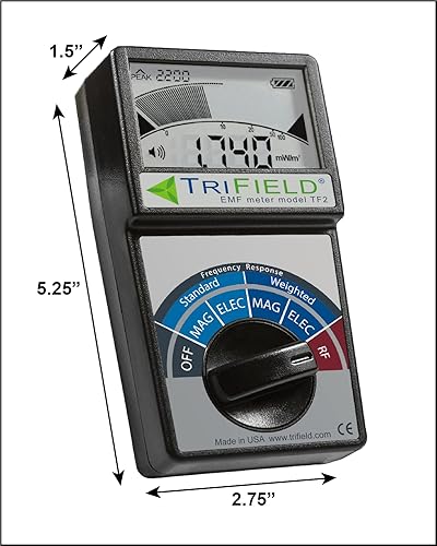 Miniatura 5 de TRIFIELD Campo eléctrico campo de radiofrecuencia RF medidor de fuerza de campo magnético medidor EMF modelo TF2 detecta 3 tipos de radiación
