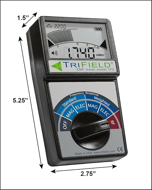 Medidor EMF TriField TF2 – Detector de Campos Magnéticos/Eléctricos/RF miniatura 7