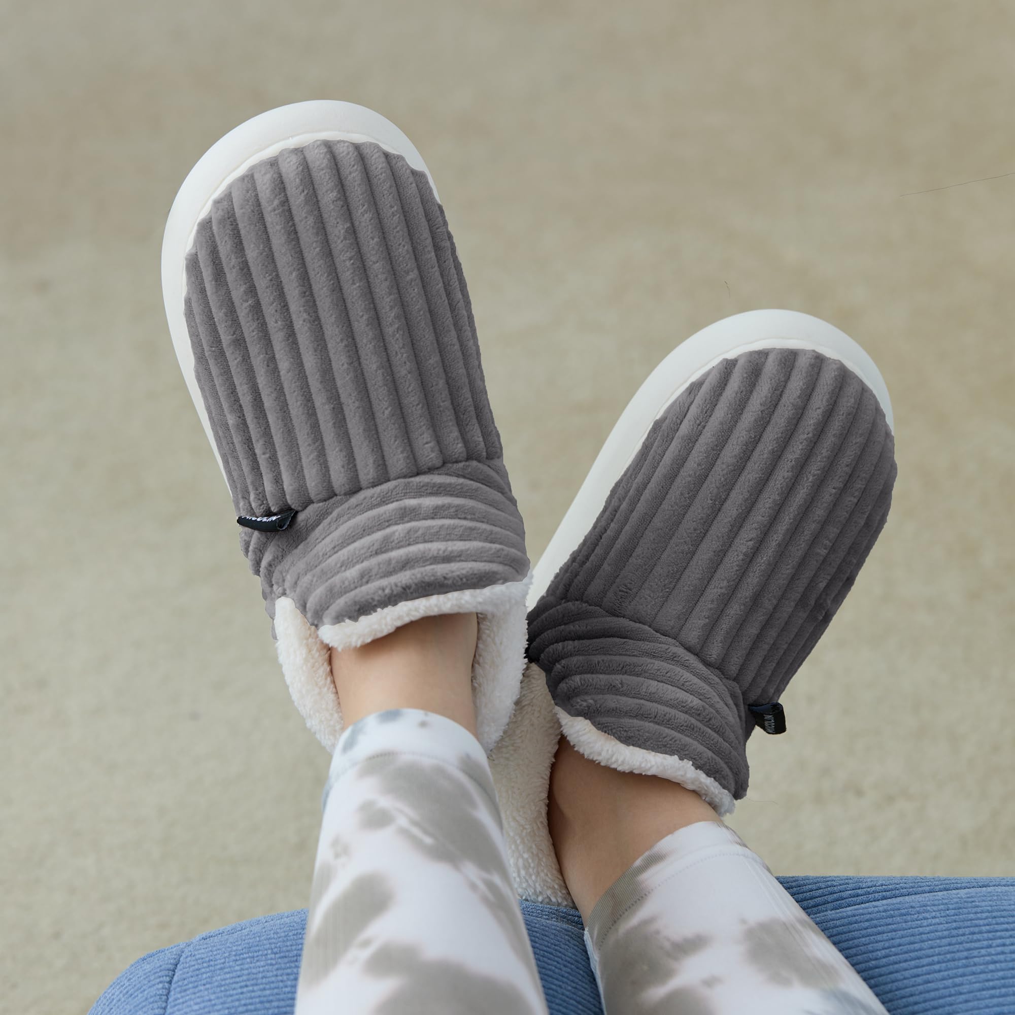 Donpapa Ciabatte Donna Uomo Invernali Pantofole Calde Peluche Chiuse Comode Memory foam Antiscivolo Inverno Scarpe