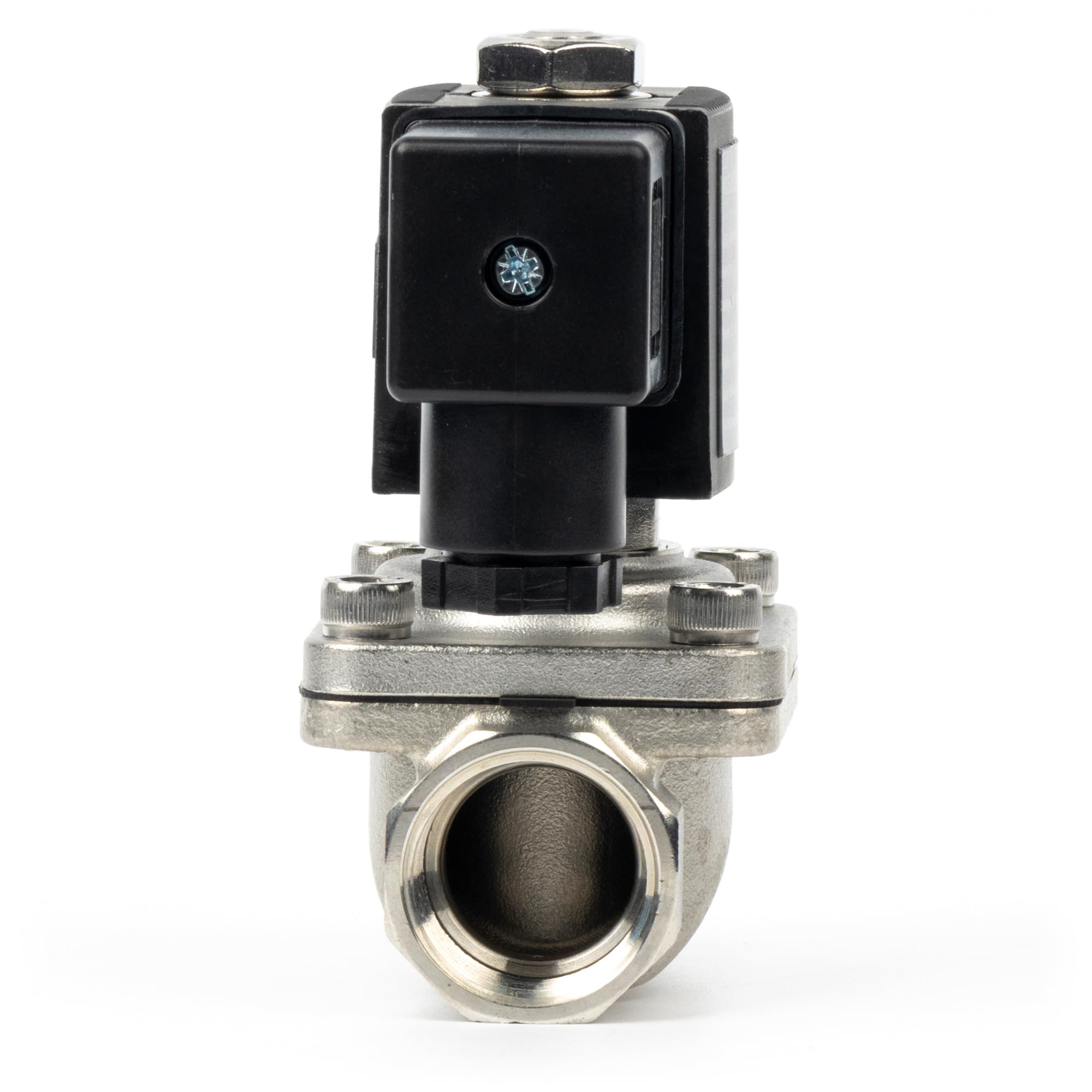 U.S. Válvula solenoide sólida de 3/4" de acero inoxidable AC 220 V con sello Viton, normalmente cerrado, tipo caja de conexiones, rosca G