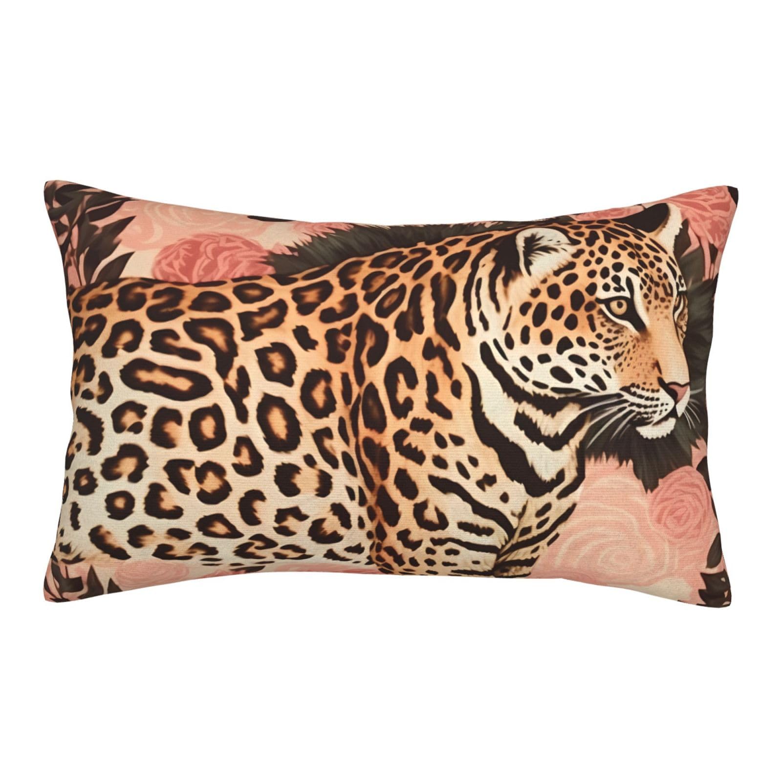 Velvet Pillowcases 14"x20" Ultra Soft Breathable Pillow Cases, Luxury Fuzzy Throw Pillow Covers with Zipper, Striped Leopard Pillow Shams All Seasons Decorative Cushion Cases for Couch