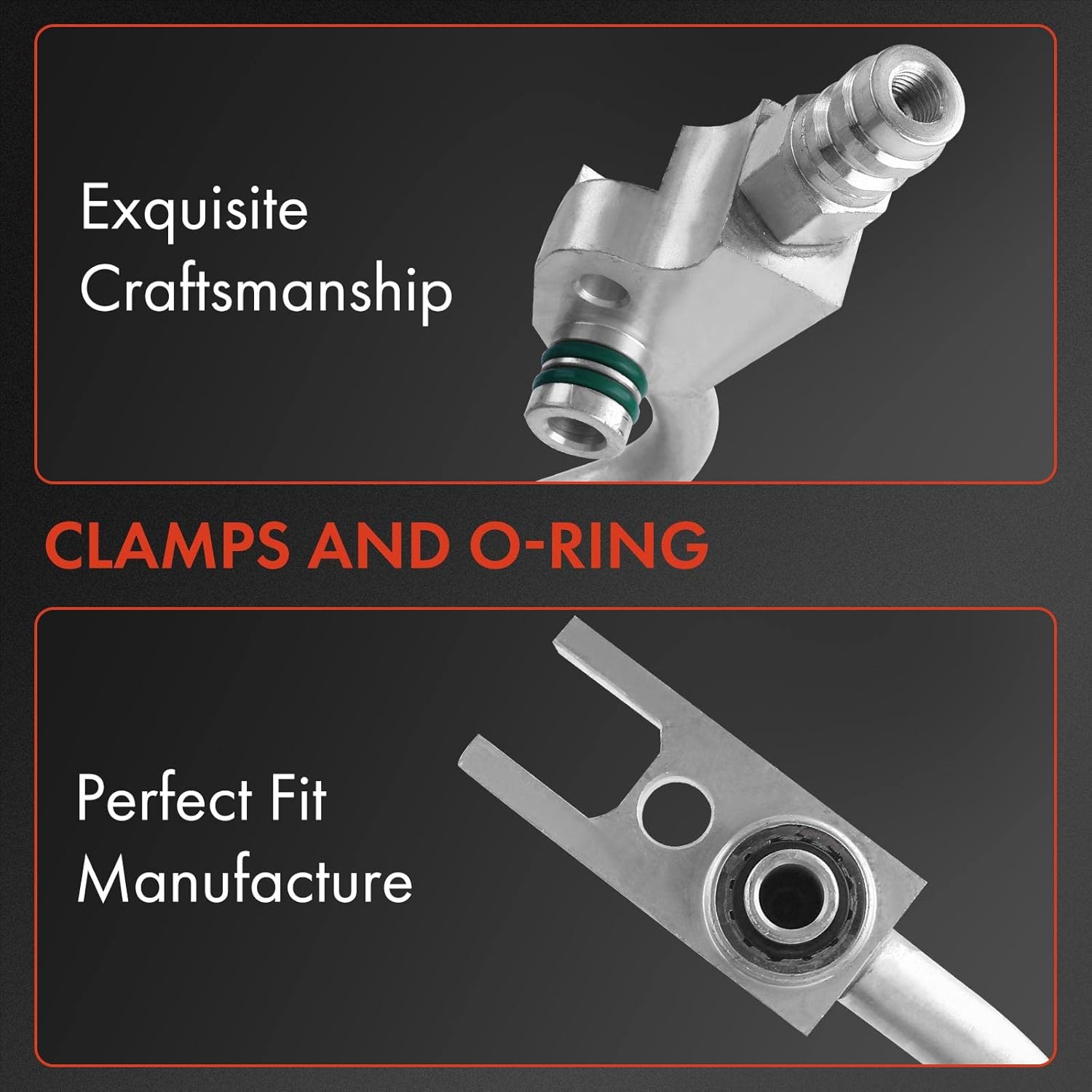 A-Premium A/C Discharge Line Hose Assembly Compatible with Fiat 500, 2012-2017, 1.4L, SOHC, Compressor to Condenser