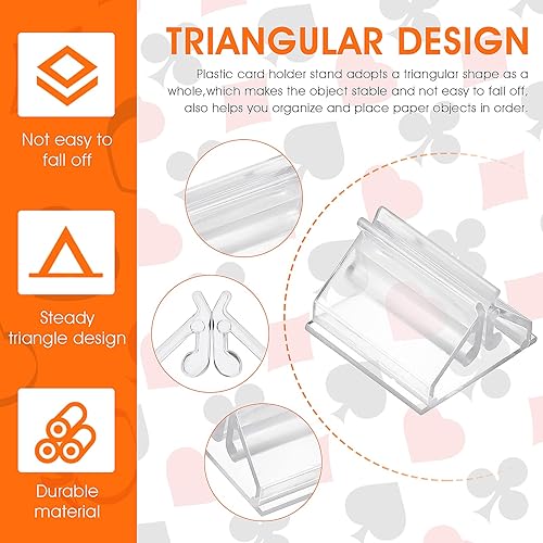 Miniatura 4 de Aster 48 soportes acrílicos para tarjetas de juego, soportes transparentes para tarjetas de juego, piezas de juego de mesa, marcadores para