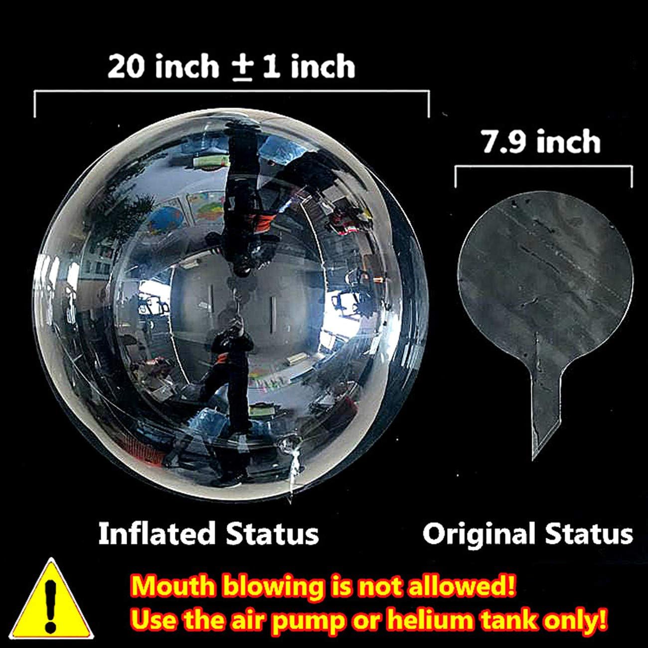 Warm White LED Light Up Bobo Balloons With Stick 10 Pack,3 Modes Flashing Transparent 20 inch Light Balloons,for Weddings,Outdoor and Indoor Parties, Anniversary, House Party, Family Reunion, Birthday Party