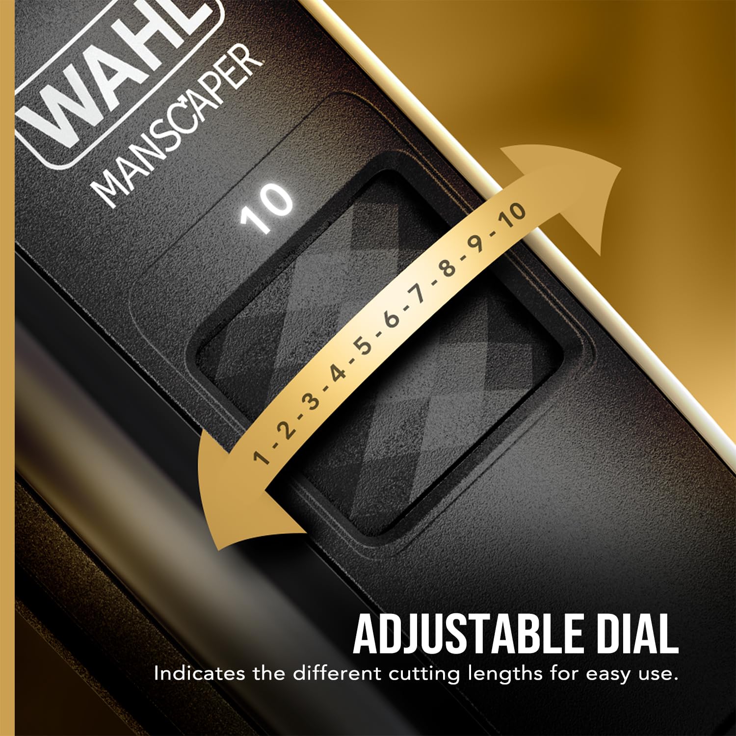 WAHL Manscaper Lithium Trimmer Corpo e Parti Intime, completamente impermeabile, uso bagnato/asciutto, tecnologia Smart Trim LED, lame a sfera Safe-Touch, ricaricabile, nero