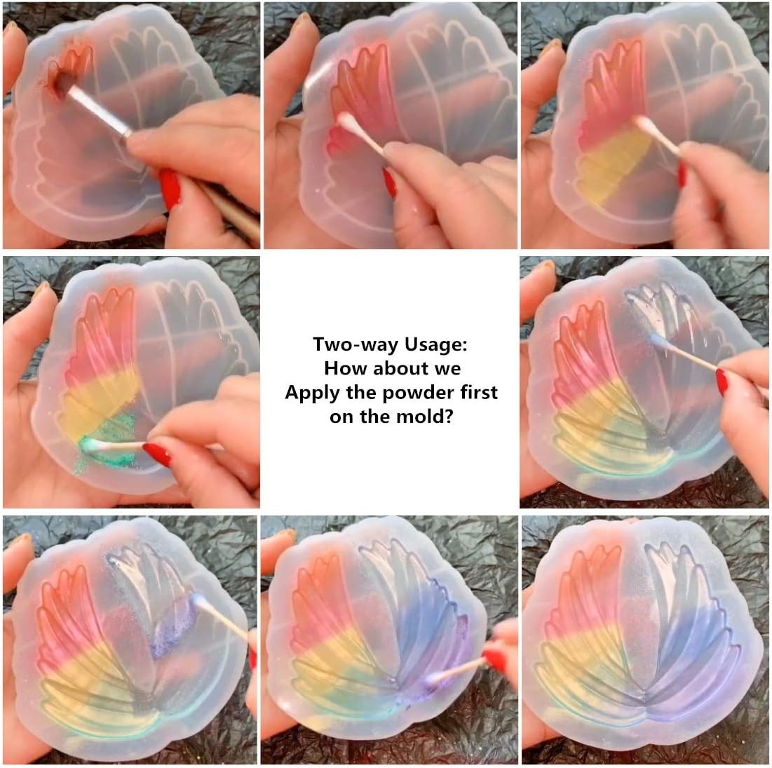 Crystal Clear UV Resin Kit with Lamp & 2 Molds & Pearl Pigment Powder Set for Epoxy Resin Dye for DIY, Resin Jewelry Making, Pendants Earrings Crafts Gifts of Resin, with Tweezer