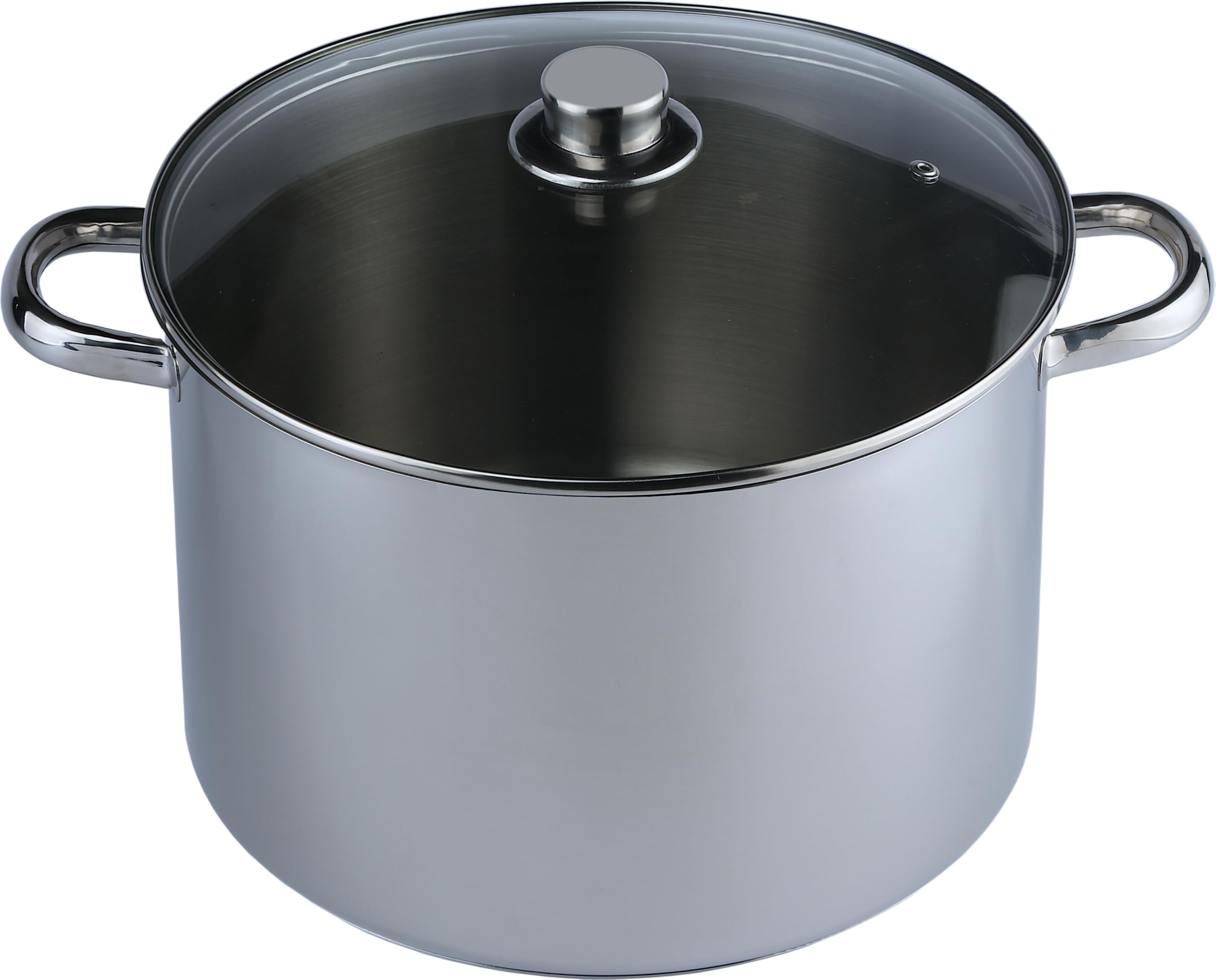 aro Pentola multiuso con coperchio in vetro, in acciaio inox, Ø 30 cm, 18 L, rotonda, argento