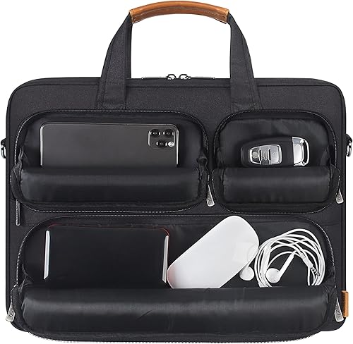 Miniatura 10 de DOMISO Maletín de negocios para laptop de 17 a 17.3 pulgadas con correa para el hombro, compatible con portátiles de 17 pulgadasHP PavilionMSI