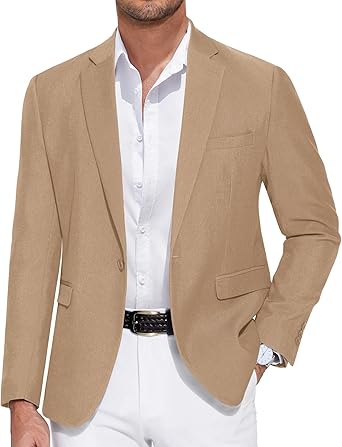 COOFANDY Men's Casual Blazer One Button Sport Coat Slim Fit Lightweight Suit Blazer Jacket