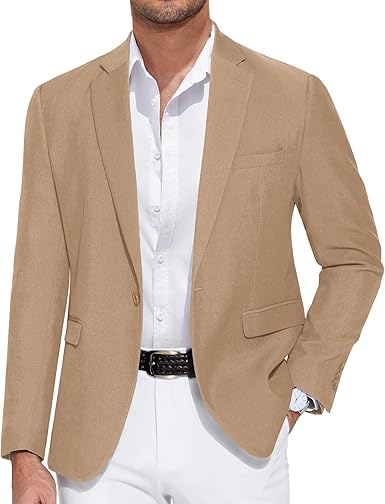 COOFANDY Men's Casual Blazer One Button Sport Coat Slim Fit Lightweight Suit Blazer Jacket