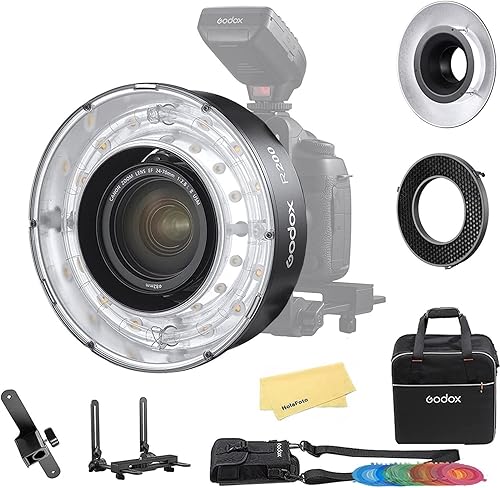 Godox R200 - Cabezal de flash de anillo macro, 5800±200K 200W para Godox AD200Pro II AD200 AD200 Pro para toma de retratos, fotografía de boda con